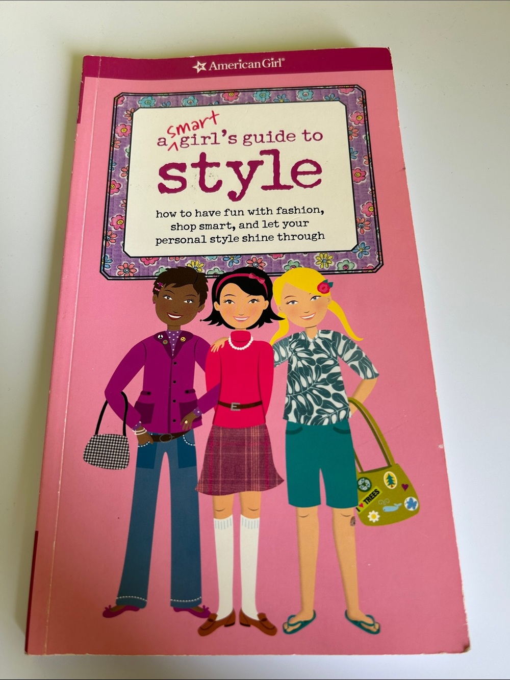 American Girl Pink Style Guidebook with Illustrated Girls